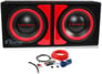Crunch CR-212A 1000w Dual 12" Powered Loaded Subwoofers In Enclosure + Amp Kit Image 1