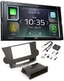JVC KW-M740BT Double Din Car Media Player Install Kit Apple CarPlay Android Auto Image 1