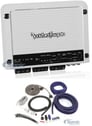 Rockford Fosgate M400-4D 400W 4-Channel Full-Range Class-D Amplifier + Amp Kit Image 1