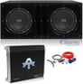 (2) NVX NSW104V2 (NSW104 v2) + Ported Sub Box + Mono Amplifier + Amp Kit (Black) Image 1