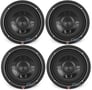 Rockford Fosgate 8" 300W Car Audio Shallow Mount 4 Ohm DVC Subwoofer (4 Pack) Image 1
