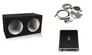 (2) Alpine S-W10D2 Subs + NVX VAD8402 Amp + Dual 10" Sealed Enclosure + Amp Kit Image 1