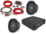 Alpine S-A32F Amplifier + (2) Kicker Comp 6.75" Subwoofers + Free Amp Kit Image 1