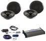 Hifonics BXX1200.4 Amplifier + (4) Rockford Fosgate 6.5" Speakers + Amp Kit Image 1