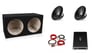 2 JL Audio 12W0v3-4 + Dual Subwoofer Box + NVX 840W RMS Amp + Wiring Kit Image 1