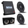 (2)Rockford R2SD2-10 + Boss R3002 + Dual 10" Sealed Enclosure + BAK82 Amp Kit Image 1