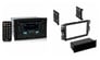 Power Acoustik PCD-52B Double Din Car Stereo Radio Install Package Image 1