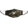 Victor Fitness VM25WC Green-Brown Camo Reusable Cloth Face Mask w/ White Logo Image 2