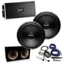 (2)Rockford Fosgate R1S4-12 + NVX VADM2 + Dual 10" Sub Enclosure + Bak42 Amp Kit Image 1
