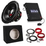 Boss P10SVC Subwoofer + Truck Enclosure + Boss R1100M Amplifier and Amp Kit Image 1