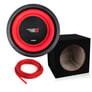 Cerwin Vega V104DV2 Subwoofer + 10" Enclosure and Speaker Wire Image 1