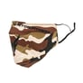 (5-Count) Victor Fitness VM25BB Brown Camo Cloth Reusable Face Mask + 10 Filters Image 2