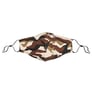 (5-Count) Victor Fitness VM25BB Brown Camo Cloth Reusable Face Mask + 10 Filters Image 3