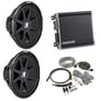 2) KICKER 43C154 Comp 15" 1000w Car Audio Subwoofers + Mono Amplifier + Amp Kit Image 1