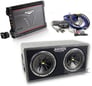Kicker Combo: ZX300.1 Amplifier + DC122 Comp Subs & Box + FREE CK8 Amp Kit Image 1