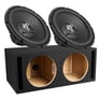 Hifonics HFX12D4BK Subwoofer + NVX XMDFP122 Ported Dual 12" Subwoofer Enclosure Image 1