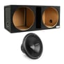 (2) Rockford Fosgate P3D4-15 with Ported Dual Enclosure Image 1