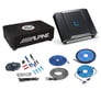 Alpine RS-SB10 + Alpine R-A75M + Amplifier Wiring Kit Image 1