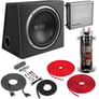 Belva BPKG112v2 600W 12" Subwoofer + Ported Box + Amp Kit + 1 Farad Capacitor Image 1