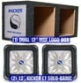 (2) Kicker S12L7 12" Solo-Baric L7 + (1) Dual 12" Kicker Solo-Baric MDF Logo Enclosure Image 1