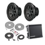 (2) Kicker 43CVR122 12" 1600W Subwoofers + Mono Amplifier+ Free Amp Kit Image 1