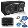 Rockford Fosgate Punch P2-2X12 with Amplifier and Amp Wiring Kit Image 1
