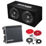 (2) KICKER 43DC122 12" Subwoofers + Kicker Monoblock Amplifier and Wiring Kit Image 1