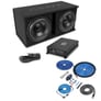 NVX NPKG212 Dual 12 inch Bass Package and XKIT82 Amp Kit Image 1