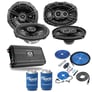 2 Pairs Kicker Speakers (DSC650, DSC6930) + NVX NDA6004 w/ Free Amp Install Kit Image 1