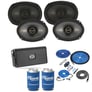 2 Pairs Kicker 6x9" (KSC69) + NVX Amp (VADM4 v2) w/ Free Amp Install Kit Image 1