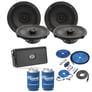 2 Pairs Kicker 6.5" Speakers (KSC65) + NVX VADM4 v2 w/ Free Amp Install Kit Image 1