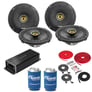2 Pairs Kicker 6.5" Speakers (CSC65) + KEY200.4 w/ Free Amp Install Kit Image 1