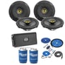 2 Pairs Kicker 6.5" Speakers (CSC65) + NVX VADM4 v2 w/ Free Amp Install Kit Image 1