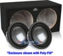 3600W Alpine SWR-1223D Subwoofers + Enclosure Bass Package Image 1