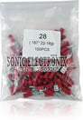 Female Quick Disconnect RED Connectors .187" 22-18G (100 Pack) Image 2