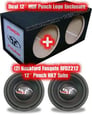 (2) Rockford Fosgate RFD2212 12" HX2 + Dual 12" MDF Logo Enclosure Image 1
