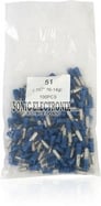 Male Bullet Connnector 100 Pack Blue 16-14 Gauge Image 2