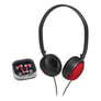 Coby CV140RED Red Jammerz DJ Style Headphone and Earbud Combo Image 1