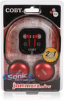 Coby CV140RED Red Jammerz DJ Style Headphone and Earbud Combo Image 2