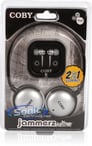 Coby CV140SVR Silver Jammerz DJ Style Headphone and Earbud Combo Image 2