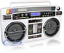 Lasonic i931BT (i931-BT) White Bluetooth Ghetto Blaster Player Boombox - Open Box Image 2