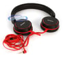 Sony MDR-ZX600/BLK (MDRZX600/RC) DJ Style On-Ear Headphones - Black/Red Image 2
