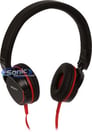 Sony MDR-ZX600/BLK (MDRZX600/RC) DJ Style On-Ear Headphones - Black/Red Image 1