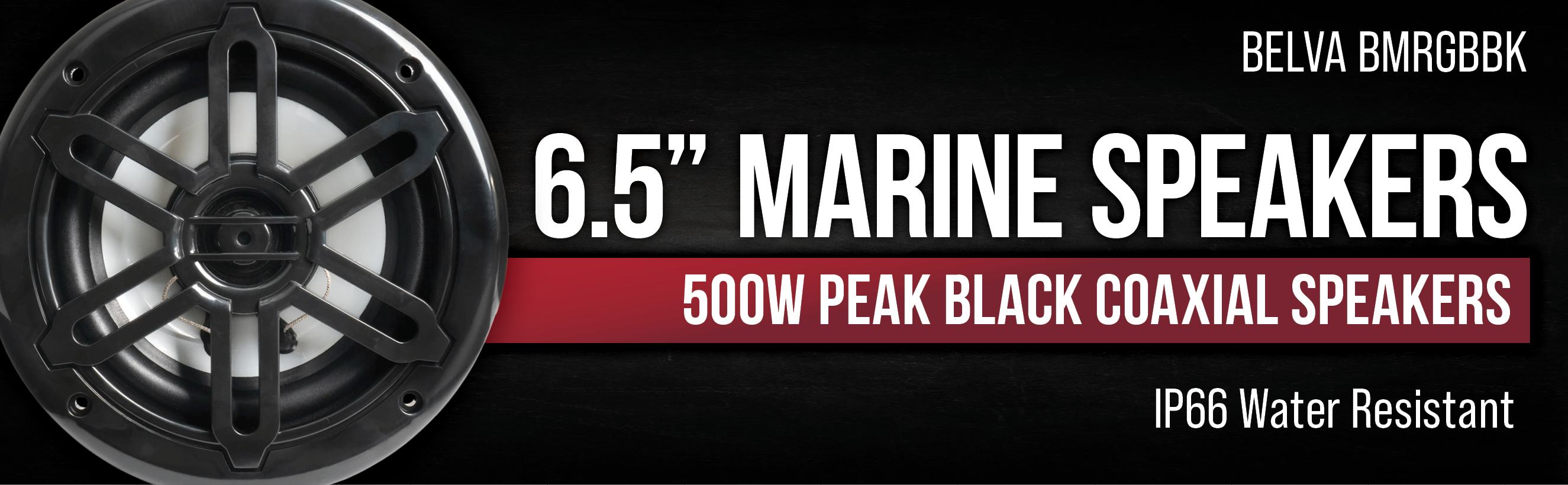 6.5 Inch Black Marine Speakers