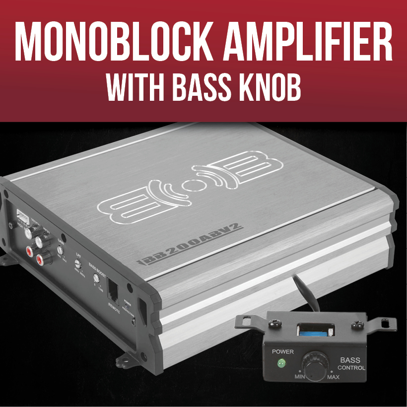Monoblock Amp with Bass Knob